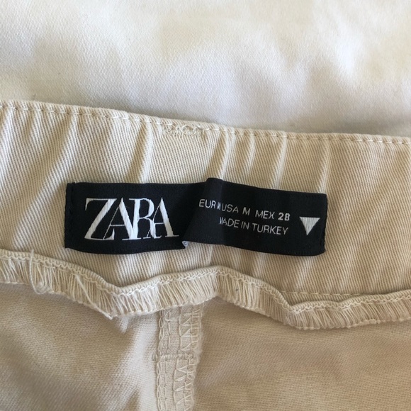 Zara cream cargo pants - trousers - Picture 5 of 5